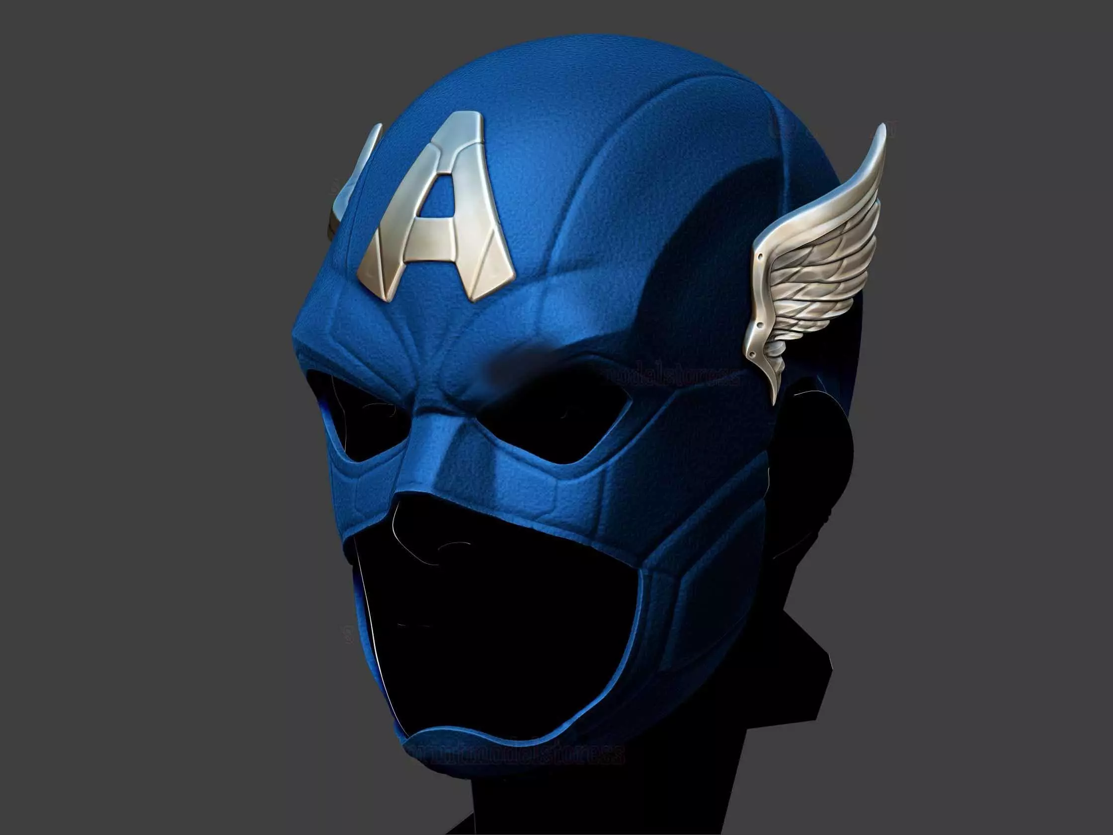 Captain America Helmet - Marvel Comic Cosplay  3D print model_0