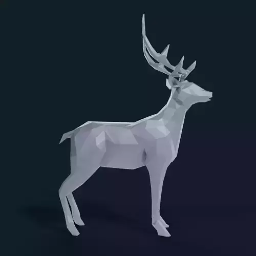 Low Poly Deer Low-poly 3D model