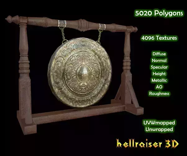 Big Gong - PBR - Textured