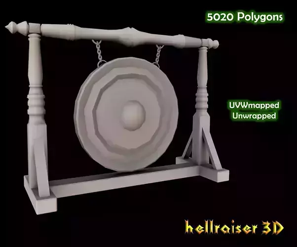 Big Gong Low-poly 3D model