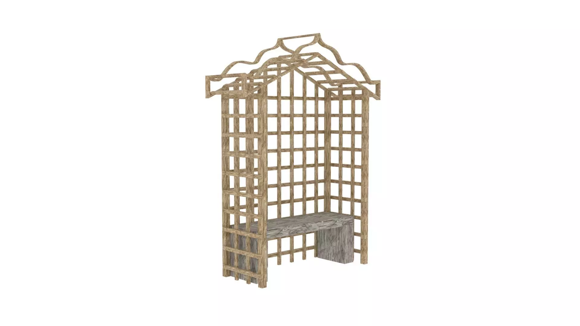 Garden arbour 3D model_0