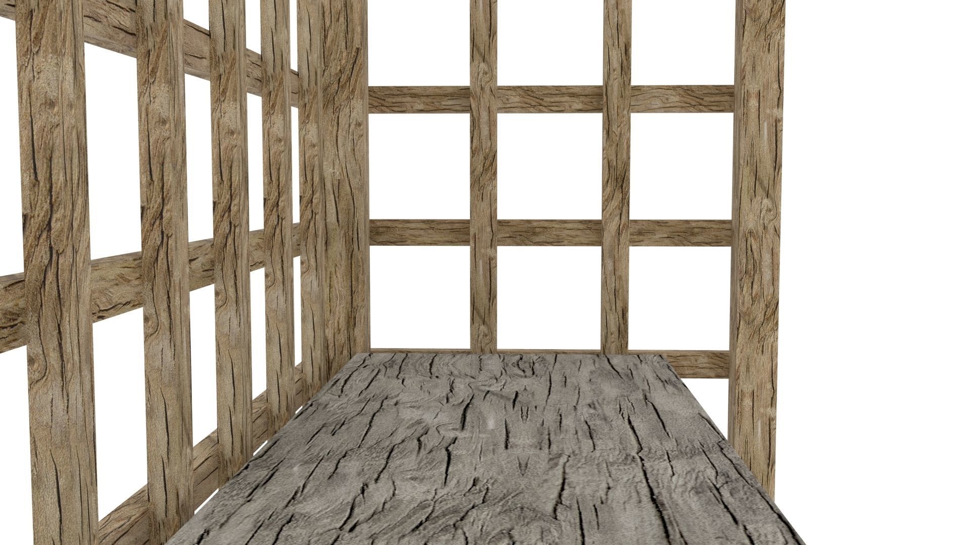 Garden arbour 3D model_5