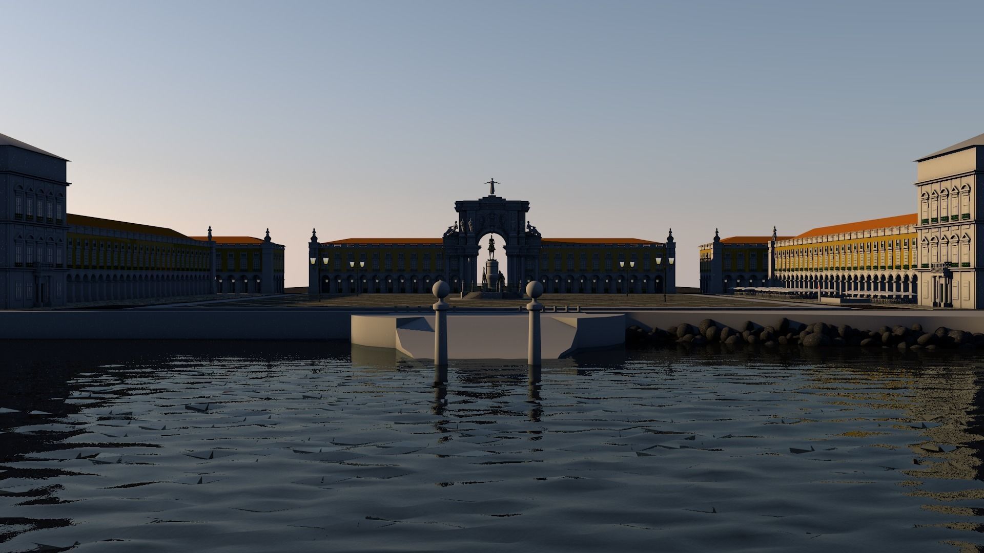 Terreiro do Paco - Lisbon Square - Praca do Comercio 3D model_19