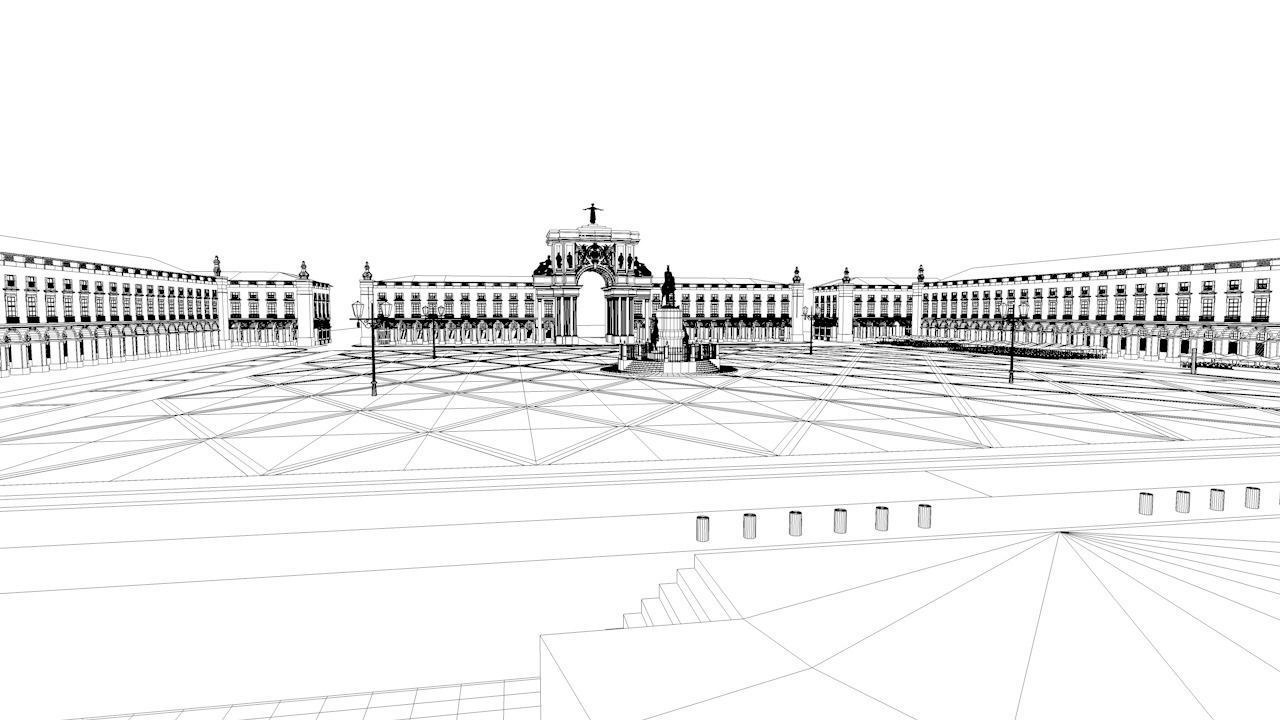 Terreiro do Paco - Lisbon Square - Praca do Comercio 3D model_29