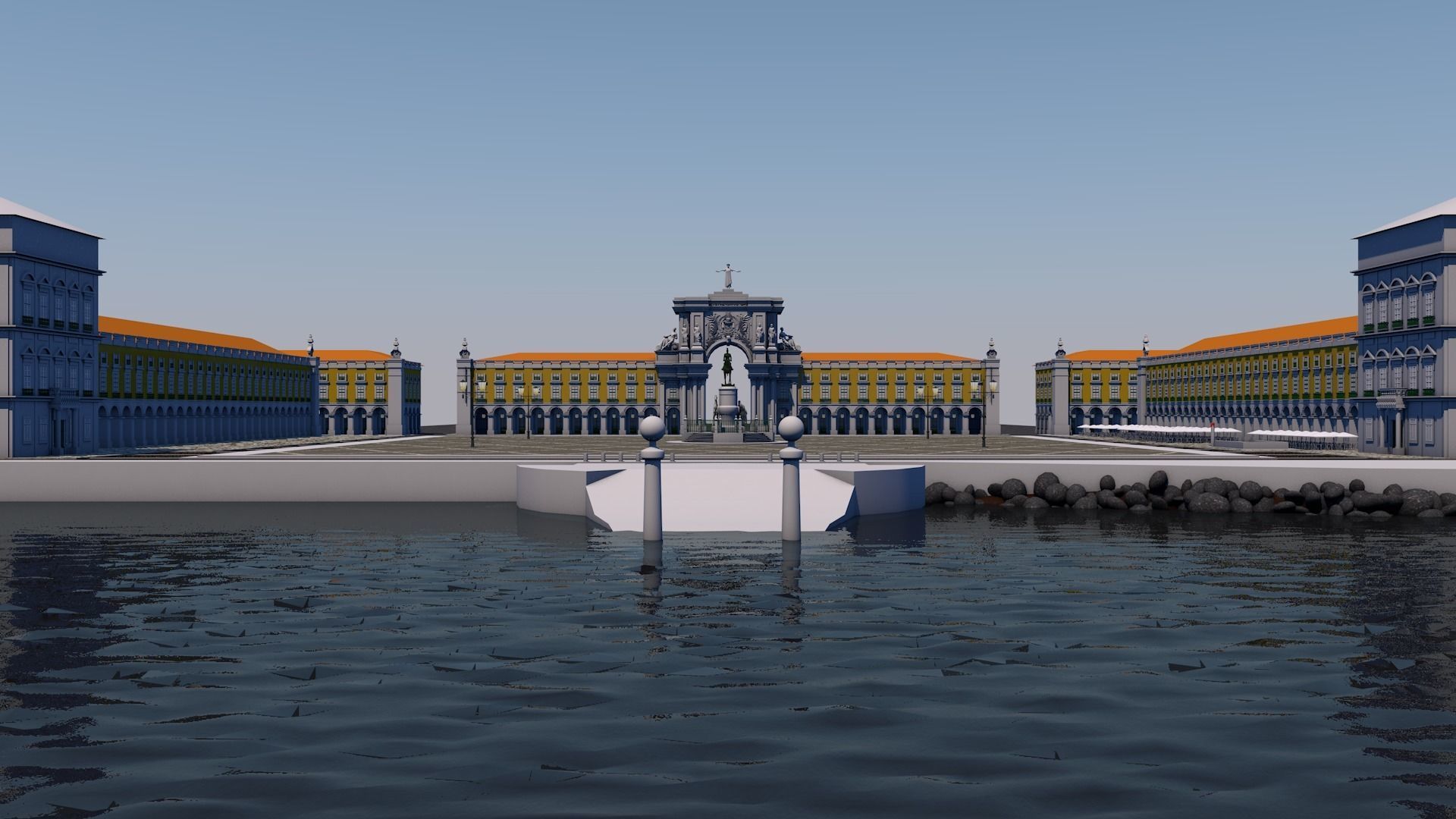Terreiro do Paco - Lisbon Square - Praca do Comercio 3D model_14