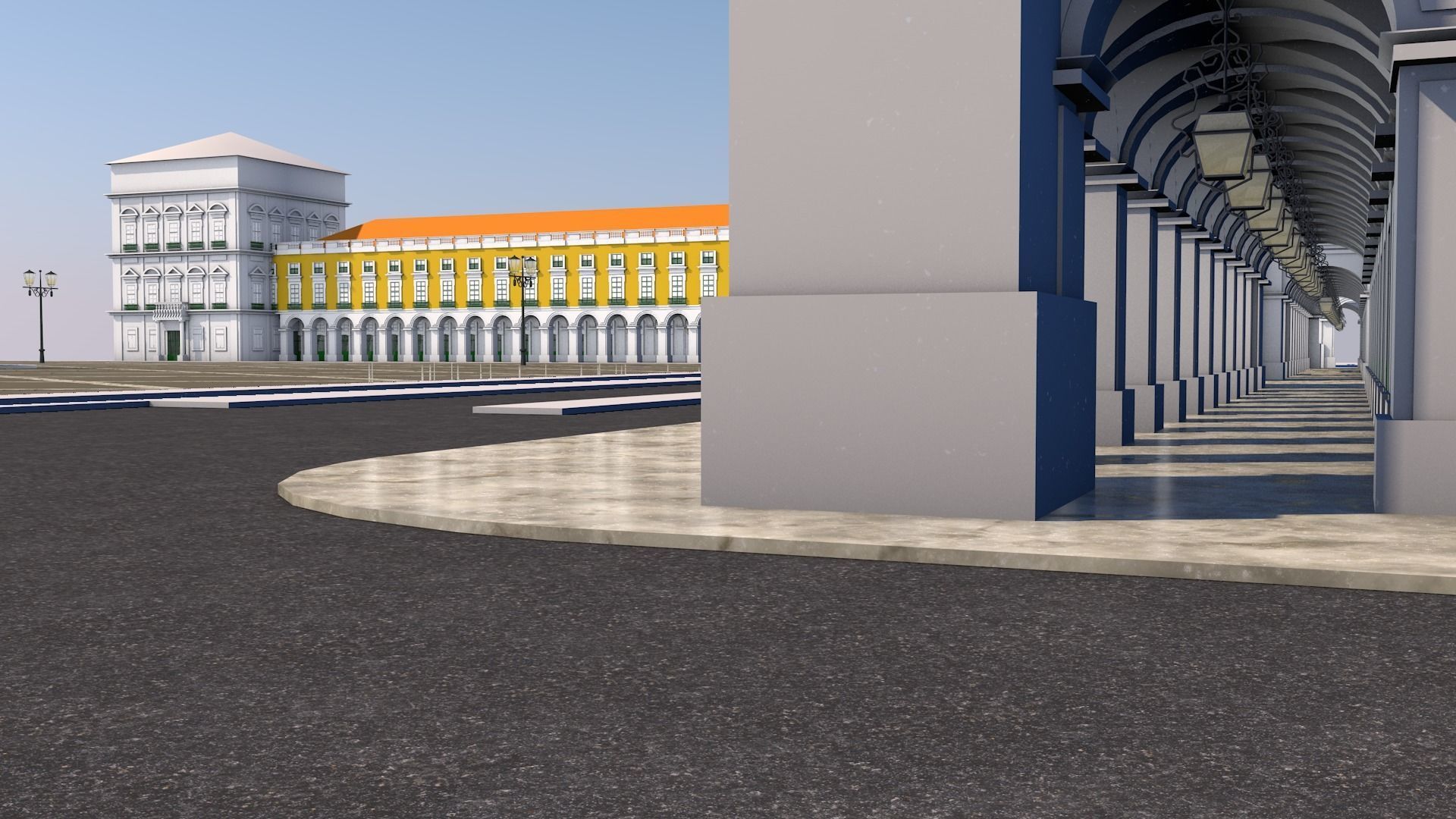 Terreiro do Paco - Lisbon Square - Praca do Comercio 3D model_20