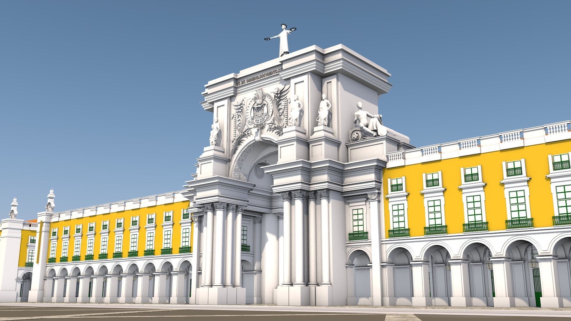 Terreiro do Paco - Lisbon Square - Praca do Comercio 3D model_1