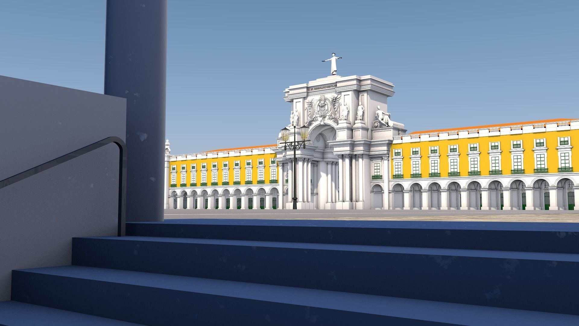 Terreiro do Paco - Lisbon Square - Praca do Comercio 3D model_6