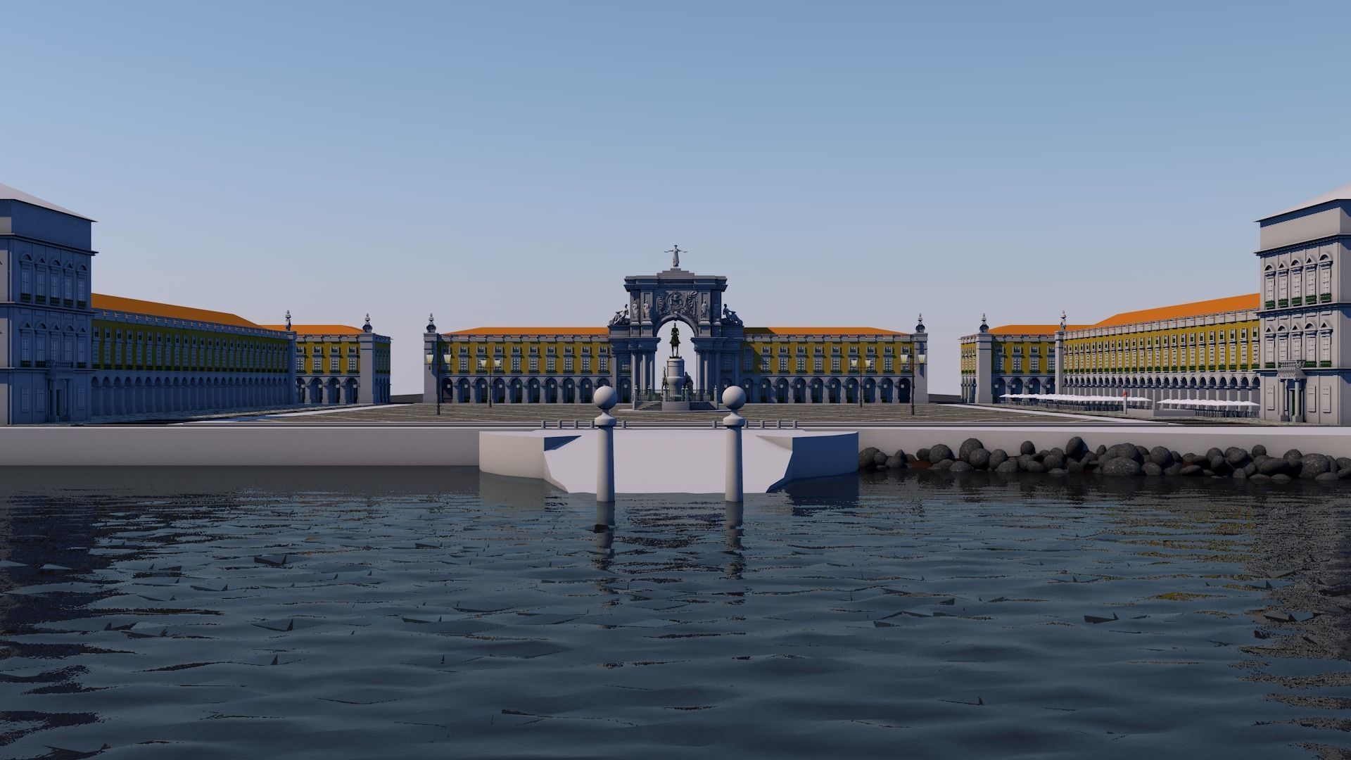 Terreiro do Paco - Lisbon Square - Praca do Comercio 3D model_16