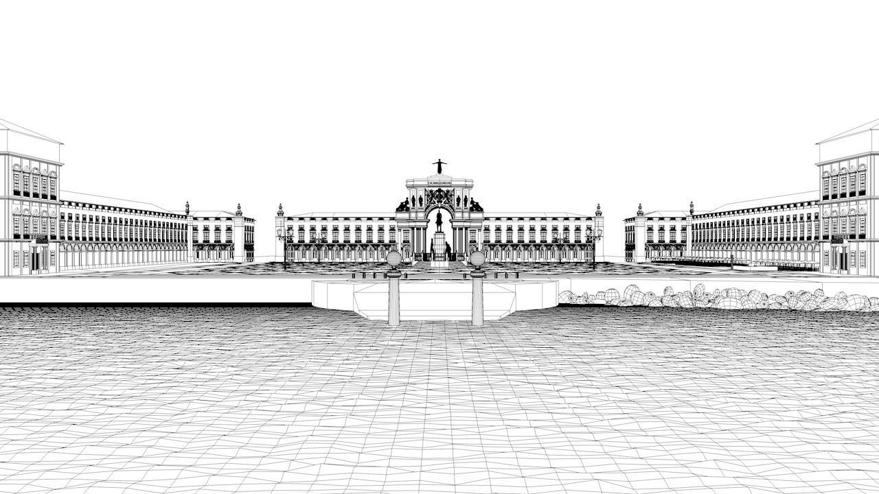 Terreiro do Paco - Lisbon Square - Praca do Comercio 3D model_31