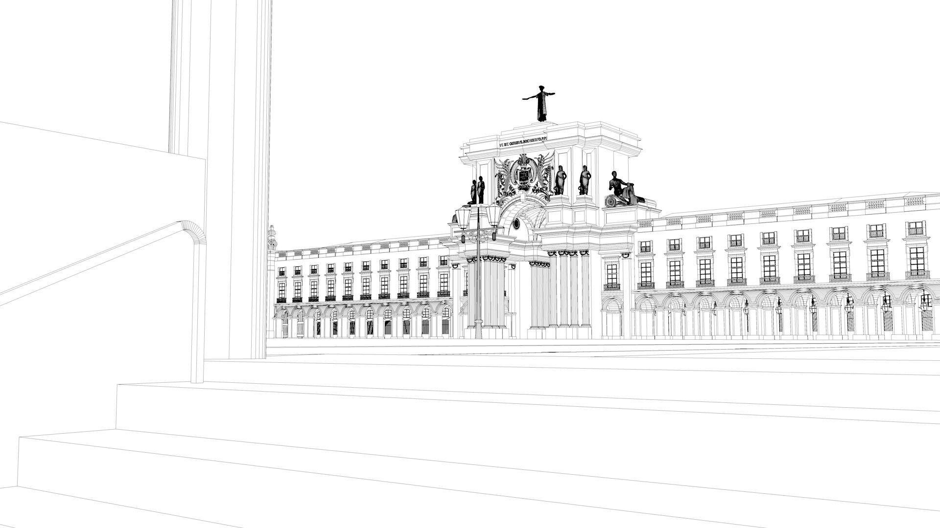 Terreiro do Paco - Lisbon Square - Praca do Comercio 3D model_26
