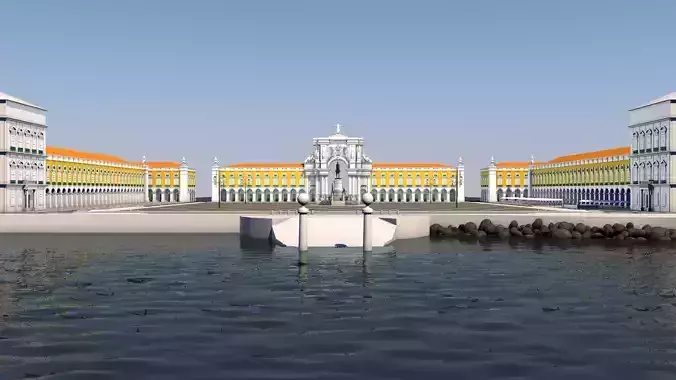 Terreiro do Paco - Lisbon Square - Praca do Comercio 3D model
