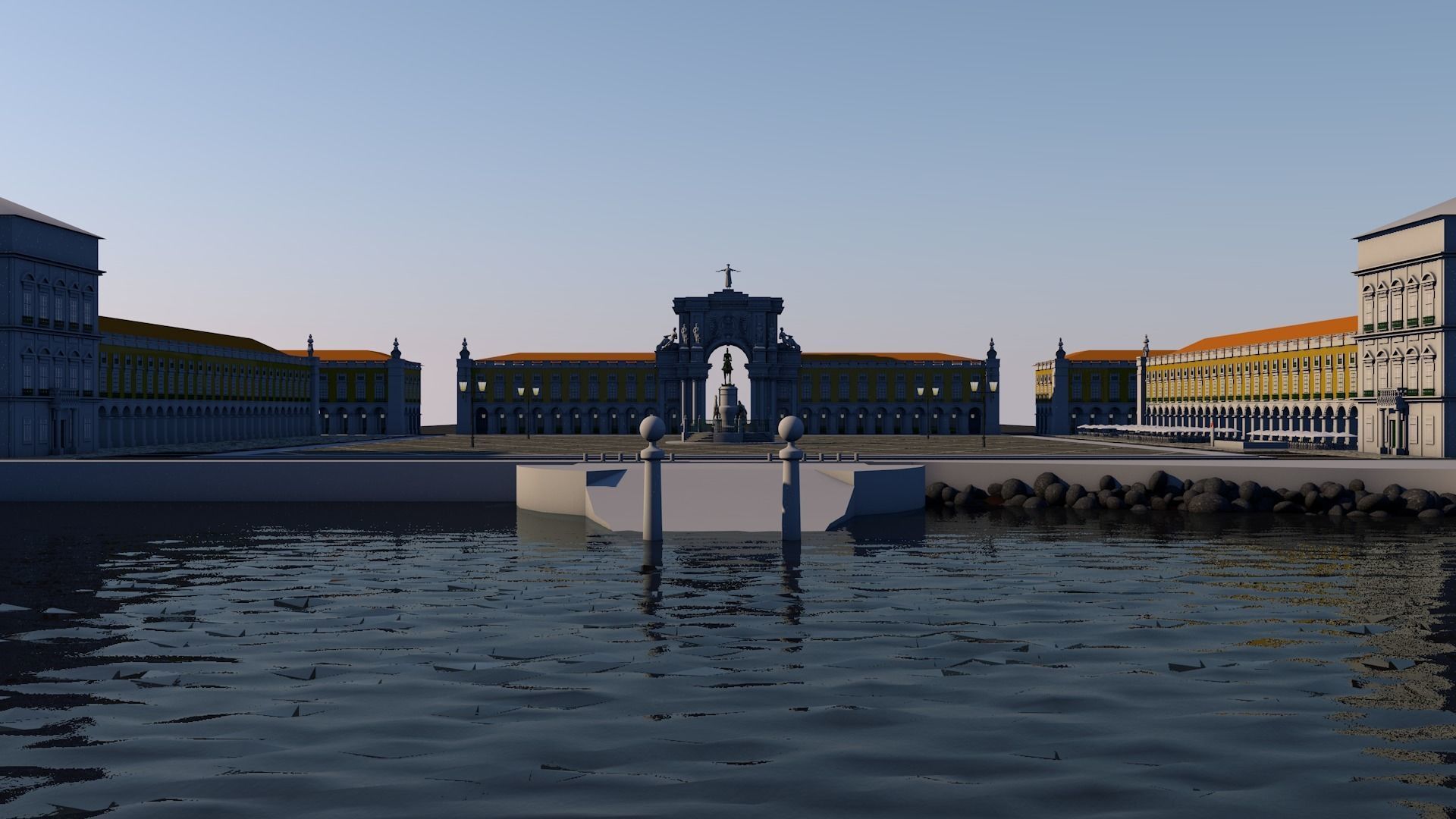 Terreiro do Paco - Lisbon Square - Praca do Comercio 3D model_18