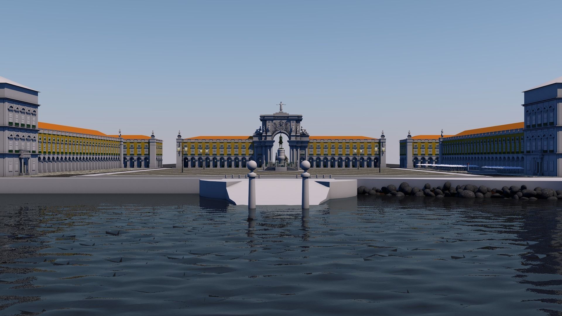 Terreiro do Paco - Lisbon Square - Praca do Comercio 3D model_11