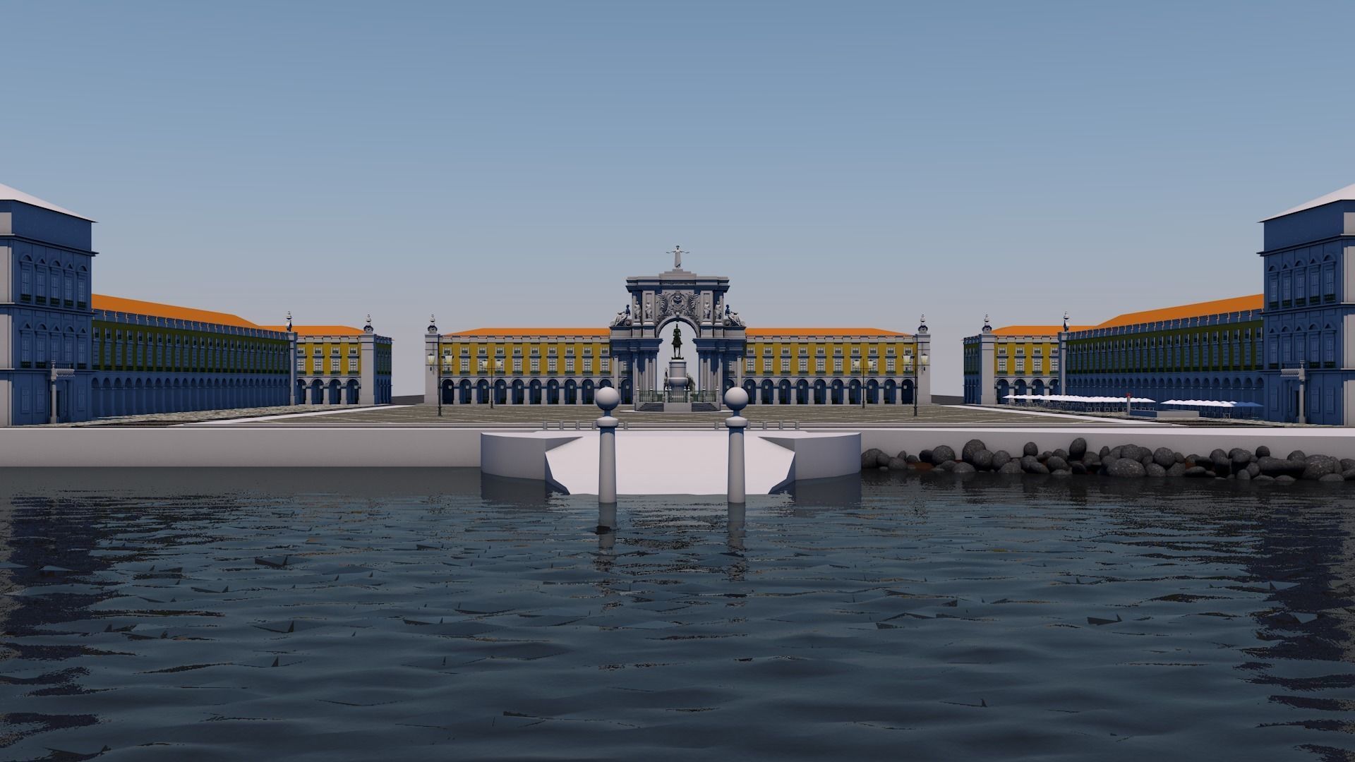 Terreiro do Paco - Lisbon Square - Praca do Comercio 3D model_13