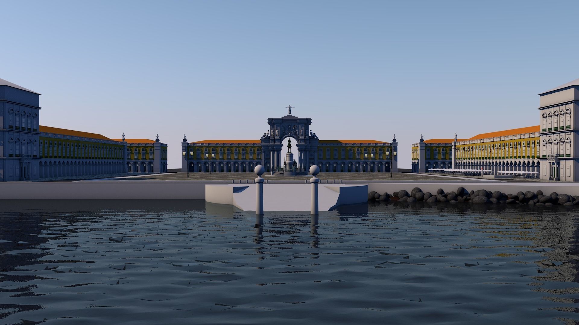 Terreiro do Paco - Lisbon Square - Praca do Comercio 3D model_17