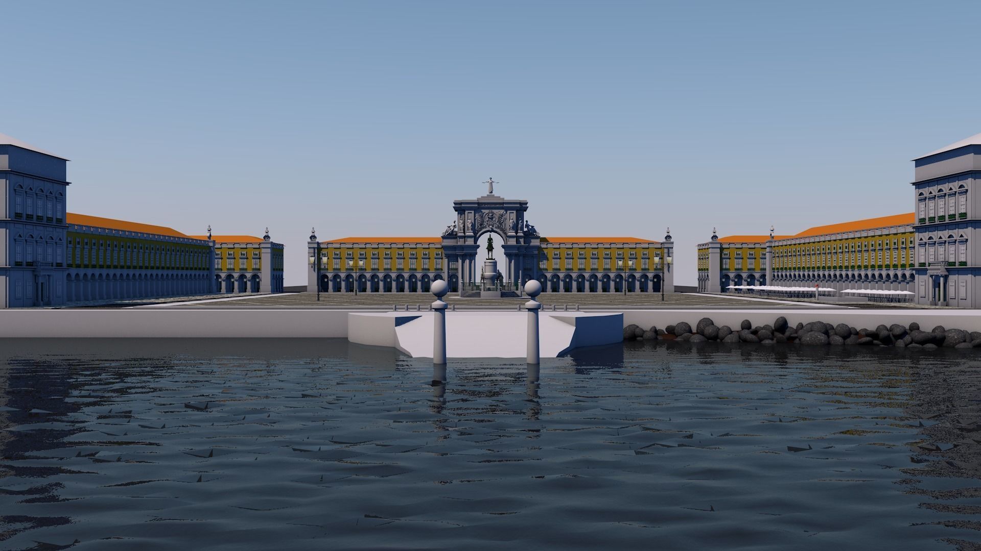 Terreiro do Paco - Lisbon Square - Praca do Comercio 3D model_15