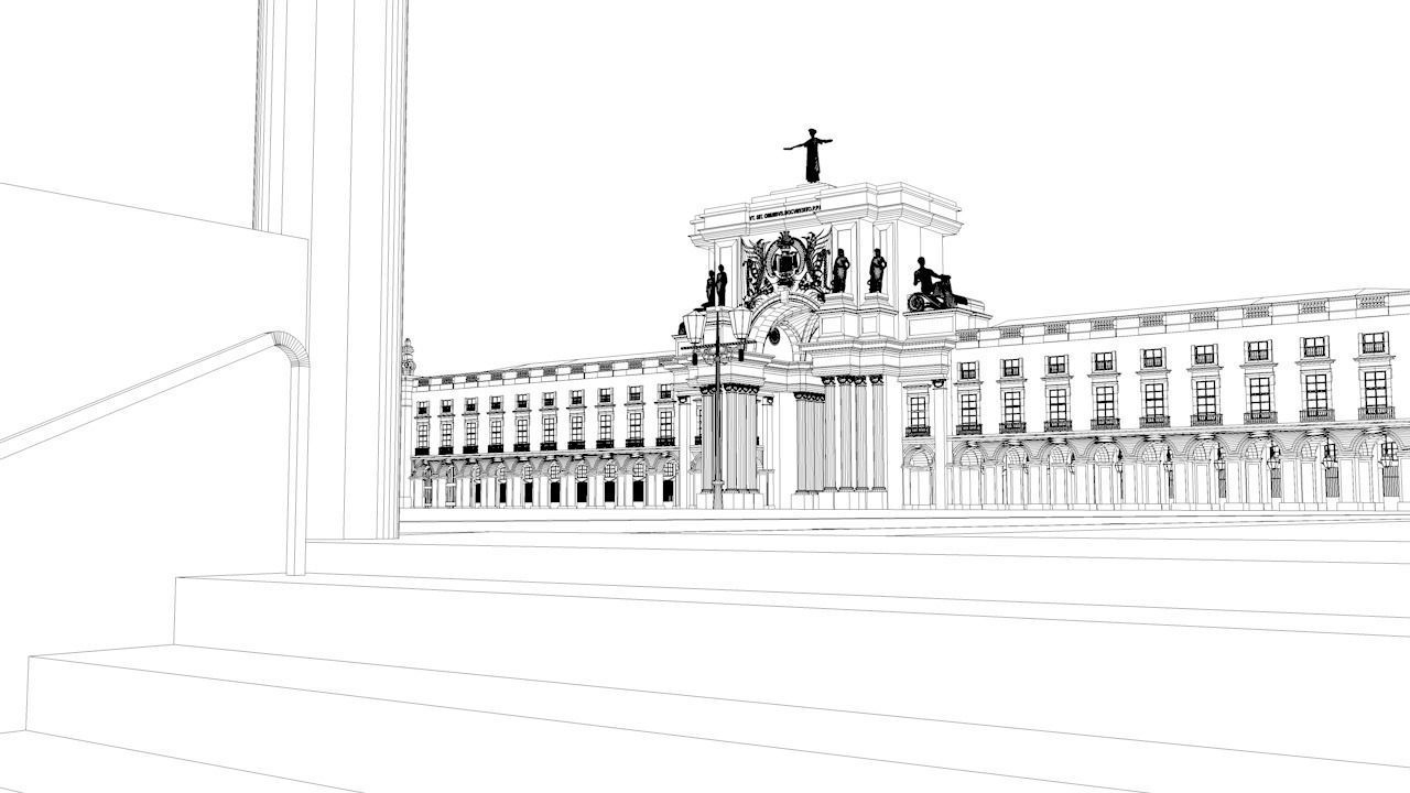 Terreiro do Paco - Lisbon Square - Praca do Comercio 3D model_30