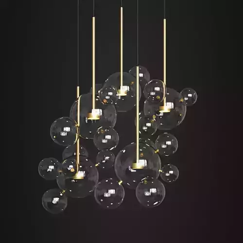 Giopato Coombes Bolle Circular Chandelier 24 Bubbles