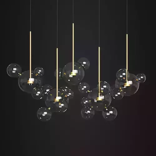 Giopato Coombes Bolle Zigzag Chandelier 24 Bubbles