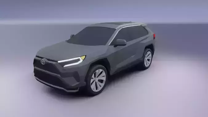Toyota RAV 4 2021 low poly 3D model