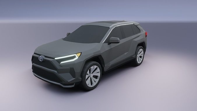 Toyota RAV 4 2021 low poly 3D model Low-poly 3D model