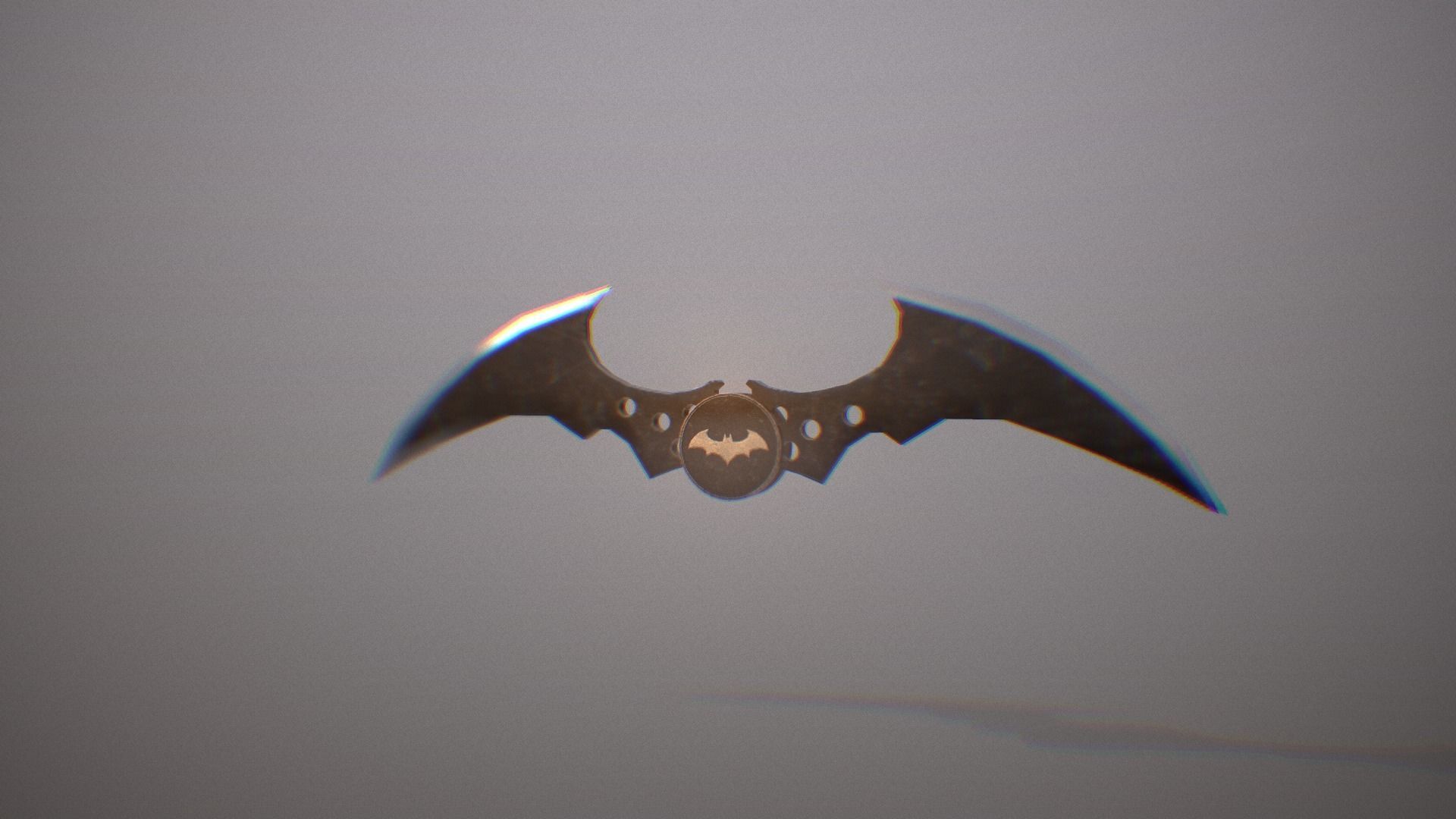 batarang bat symbol flying in air Free low-poly 3D model_2