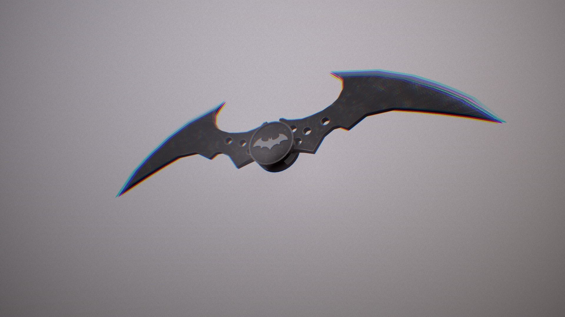 batarang bat symbol flying in air Free low-poly 3D model_6