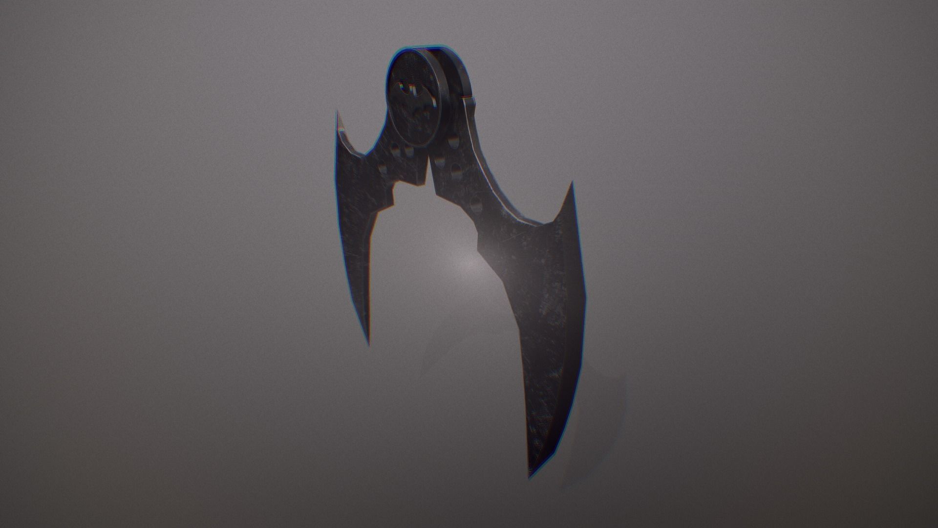 batarang bat symbol flying in air Free low-poly 3D model_10
