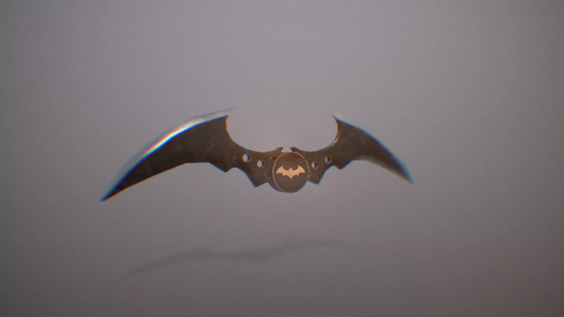 batarang bat symbol flying in air Free low-poly 3D model_0