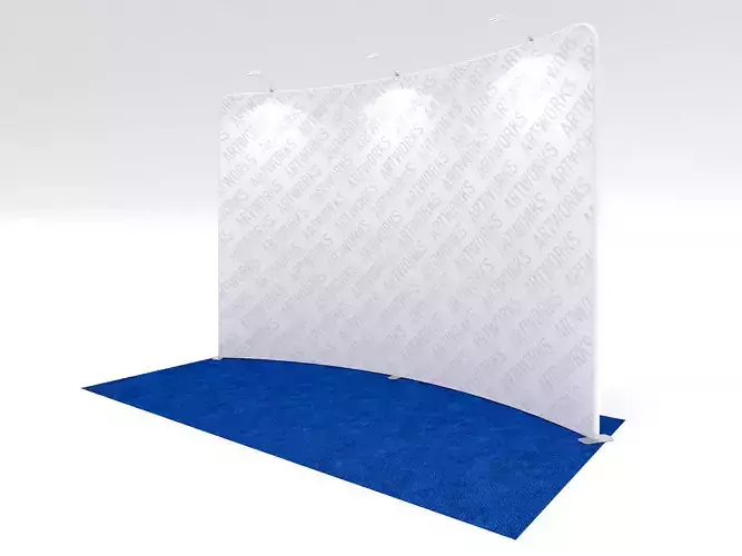 Exhibition booth 10x5ft curved wall 3DM002 Free 3D model Exhibition booth 10x5ft curved wall 3DM002 Free 3D model