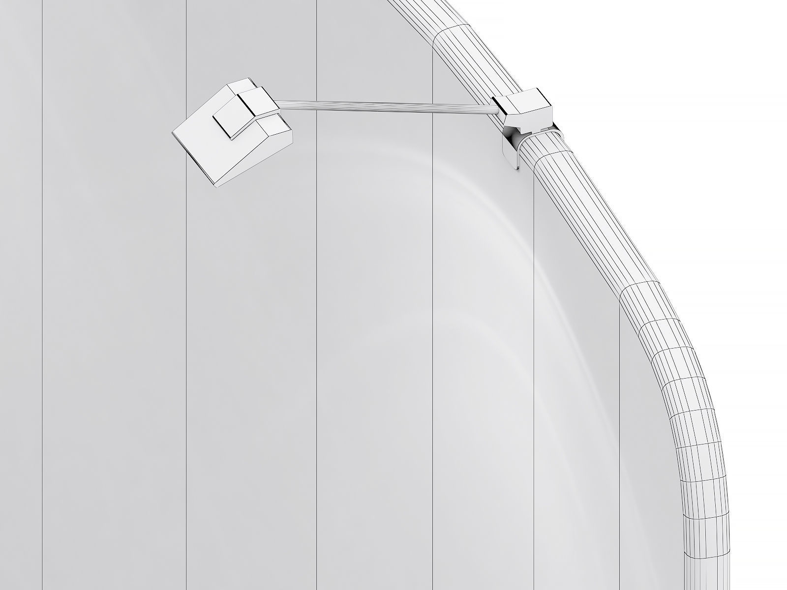 Exhibition booth 10x5ft curved wall 3DM002 Free 3D model_7