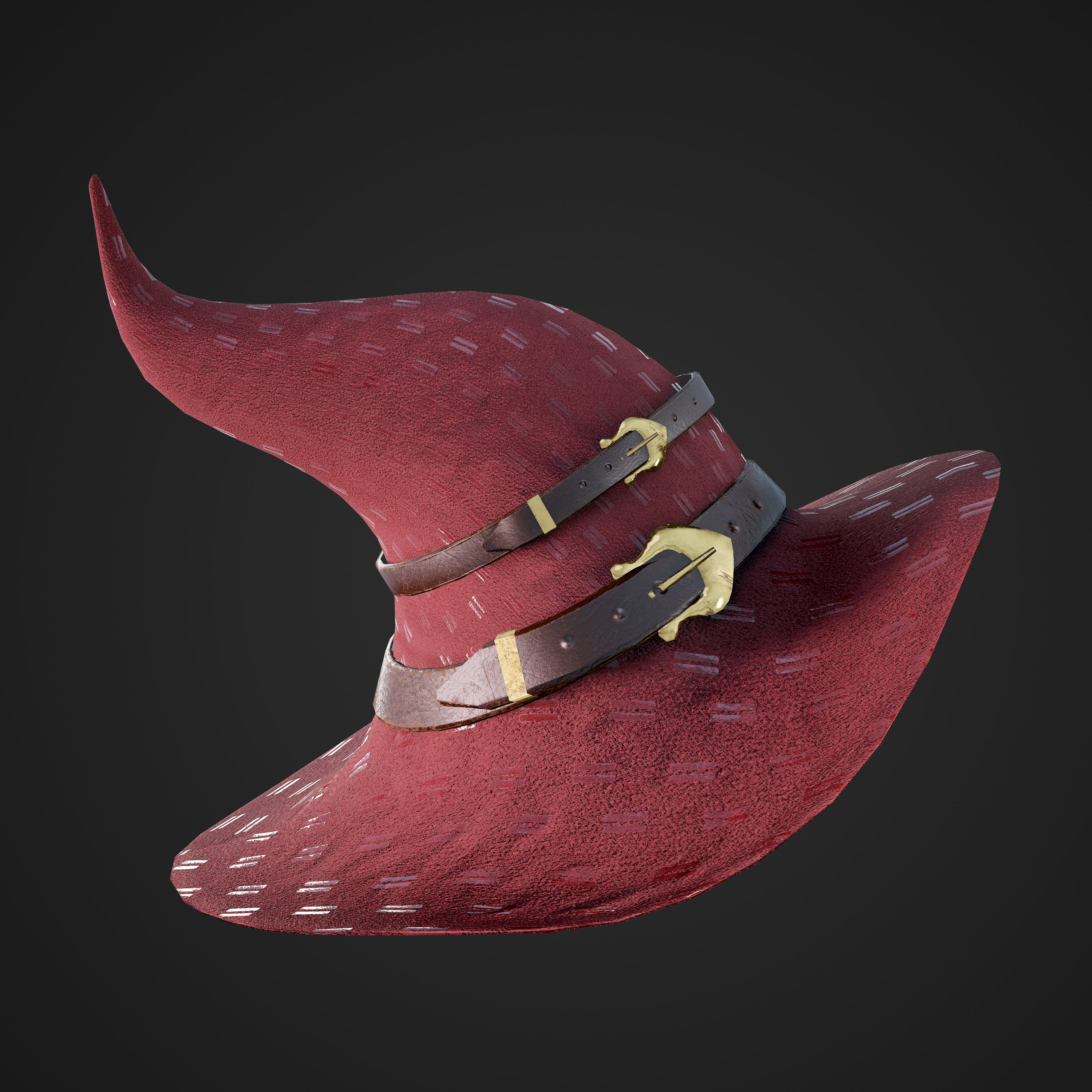 Witch - Game Ready Low-poly 3D model_40