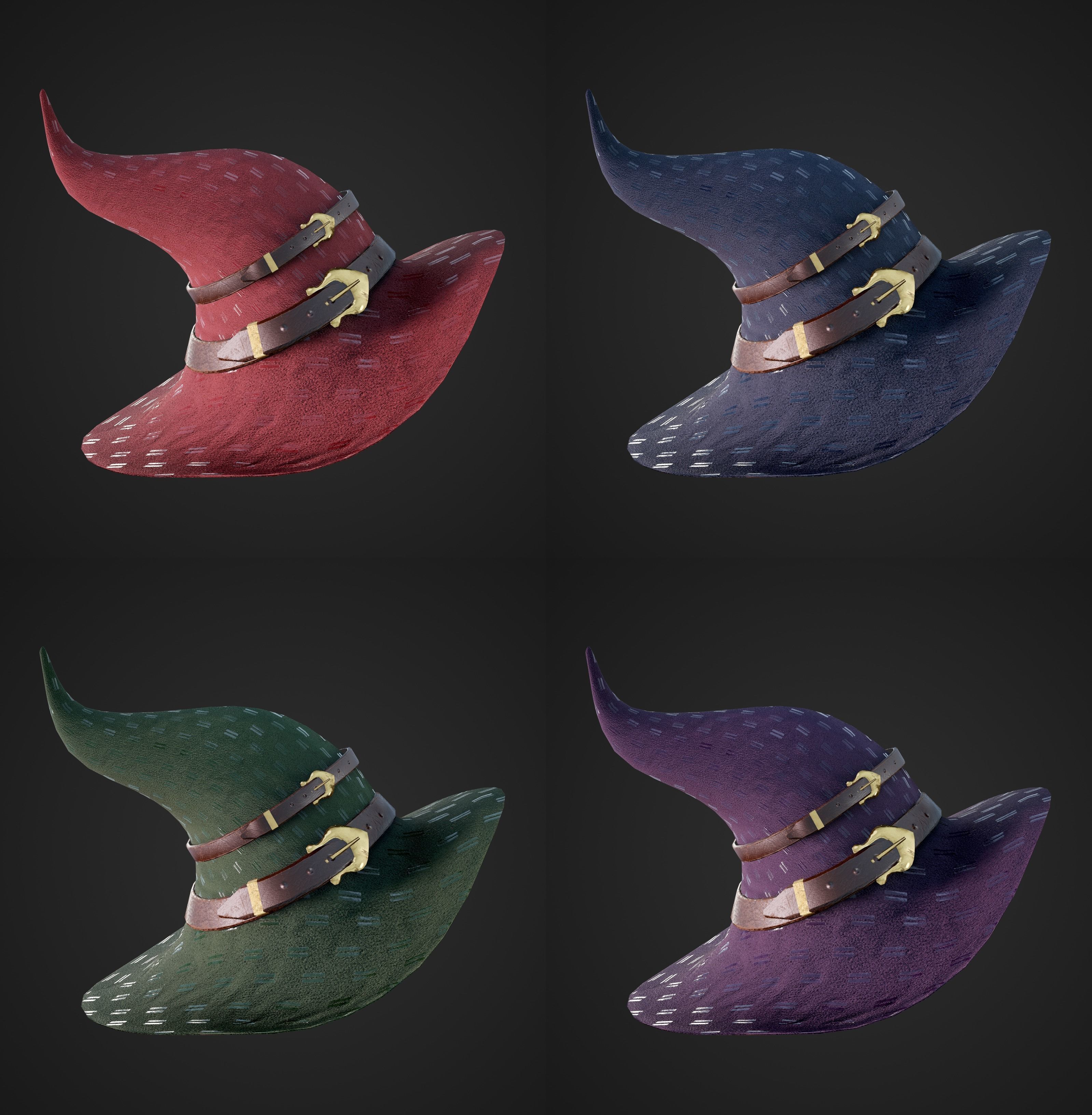 Witch - Game Ready Low-poly 3D model_35