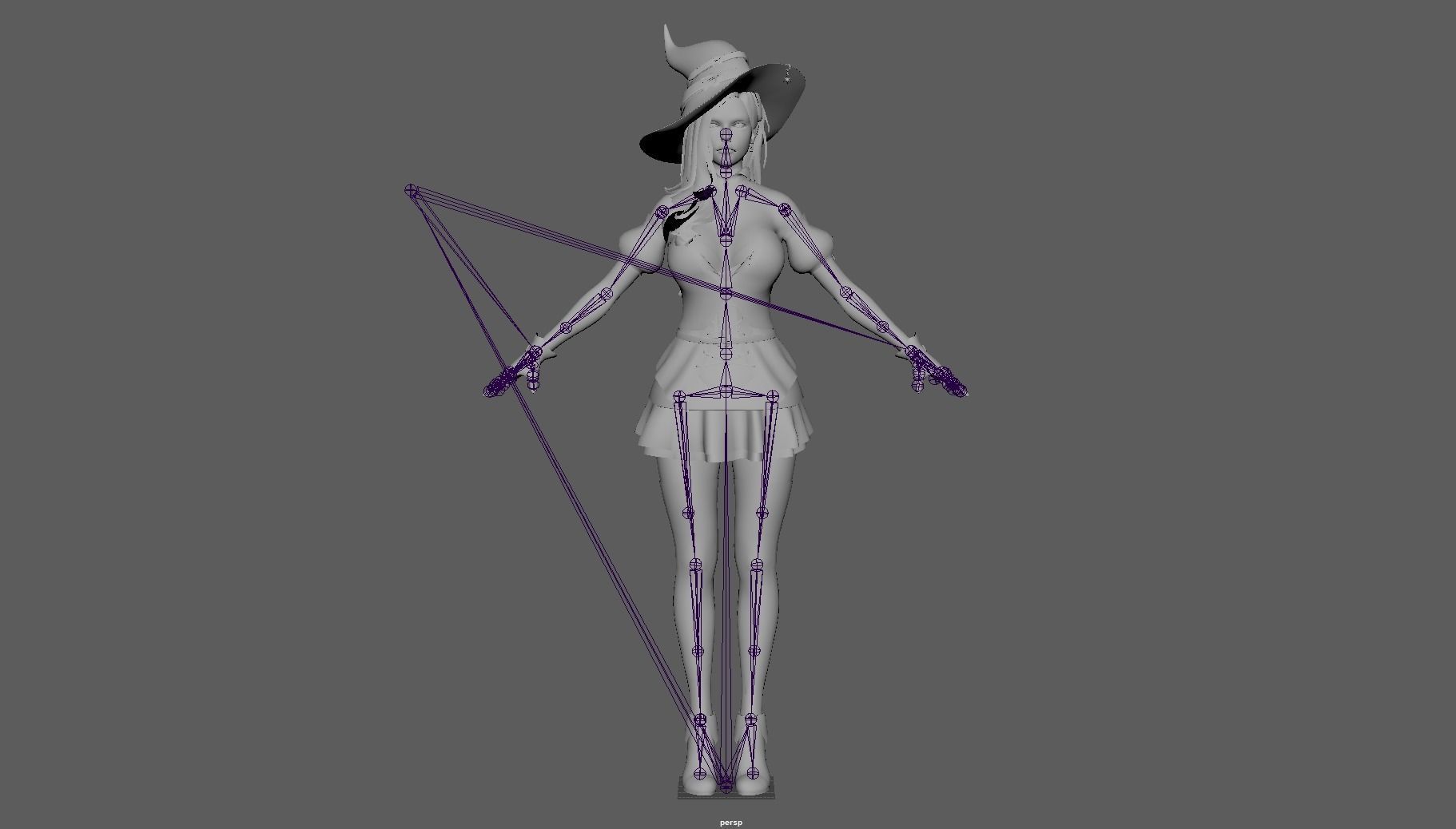 Witch - Game Ready Low-poly 3D model_49