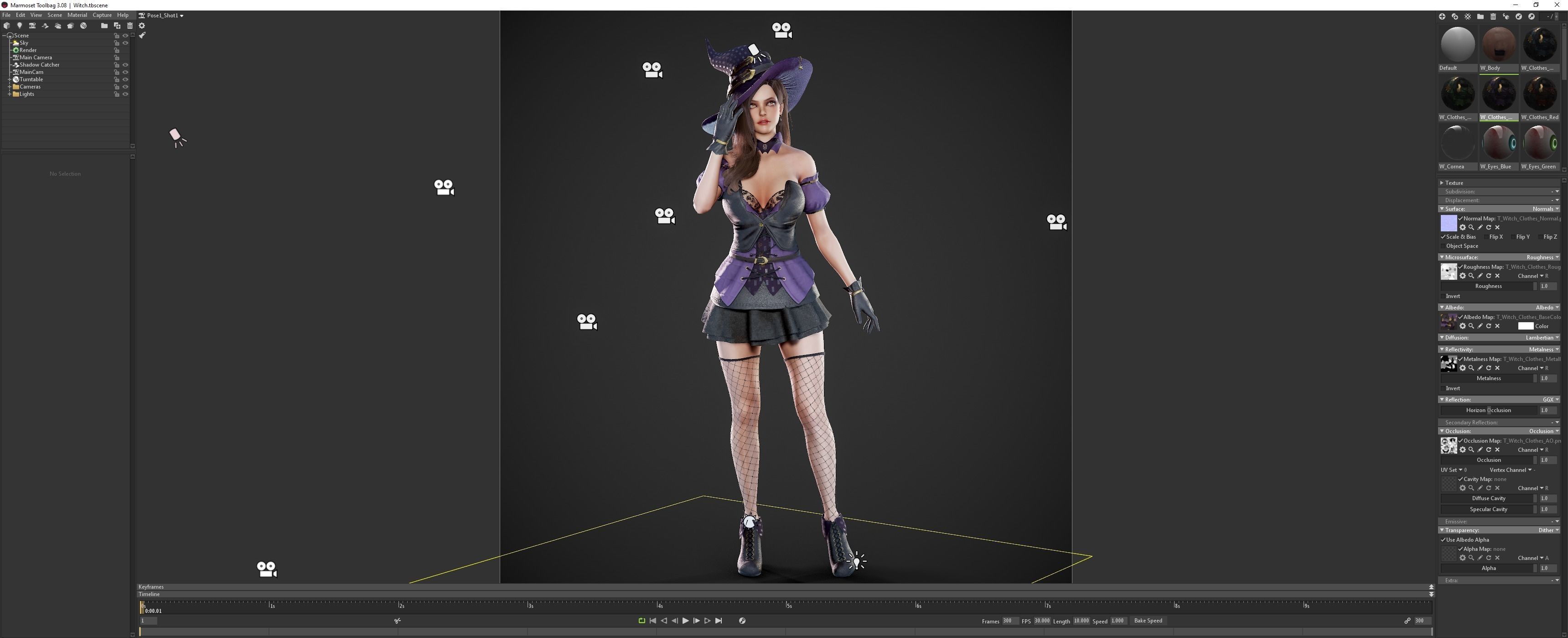 Witch - Game Ready Low-poly 3D model_50