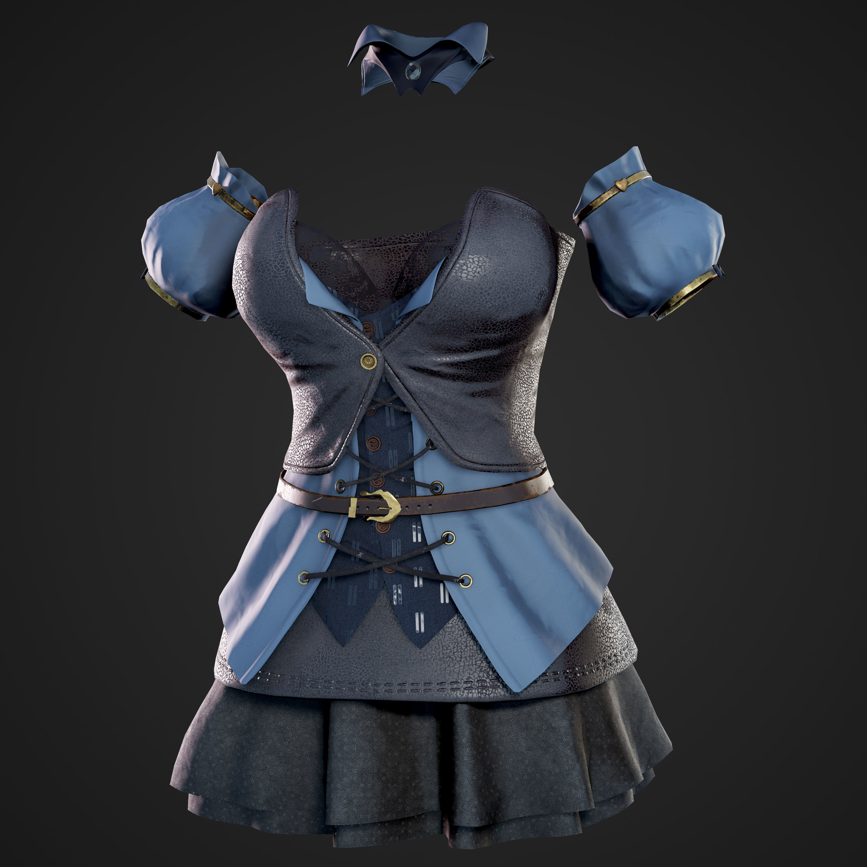 Witch - Game Ready Low-poly 3D model_37