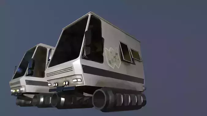 Stylized Sci Fi Car With 2 Texture Low-poly 3D model