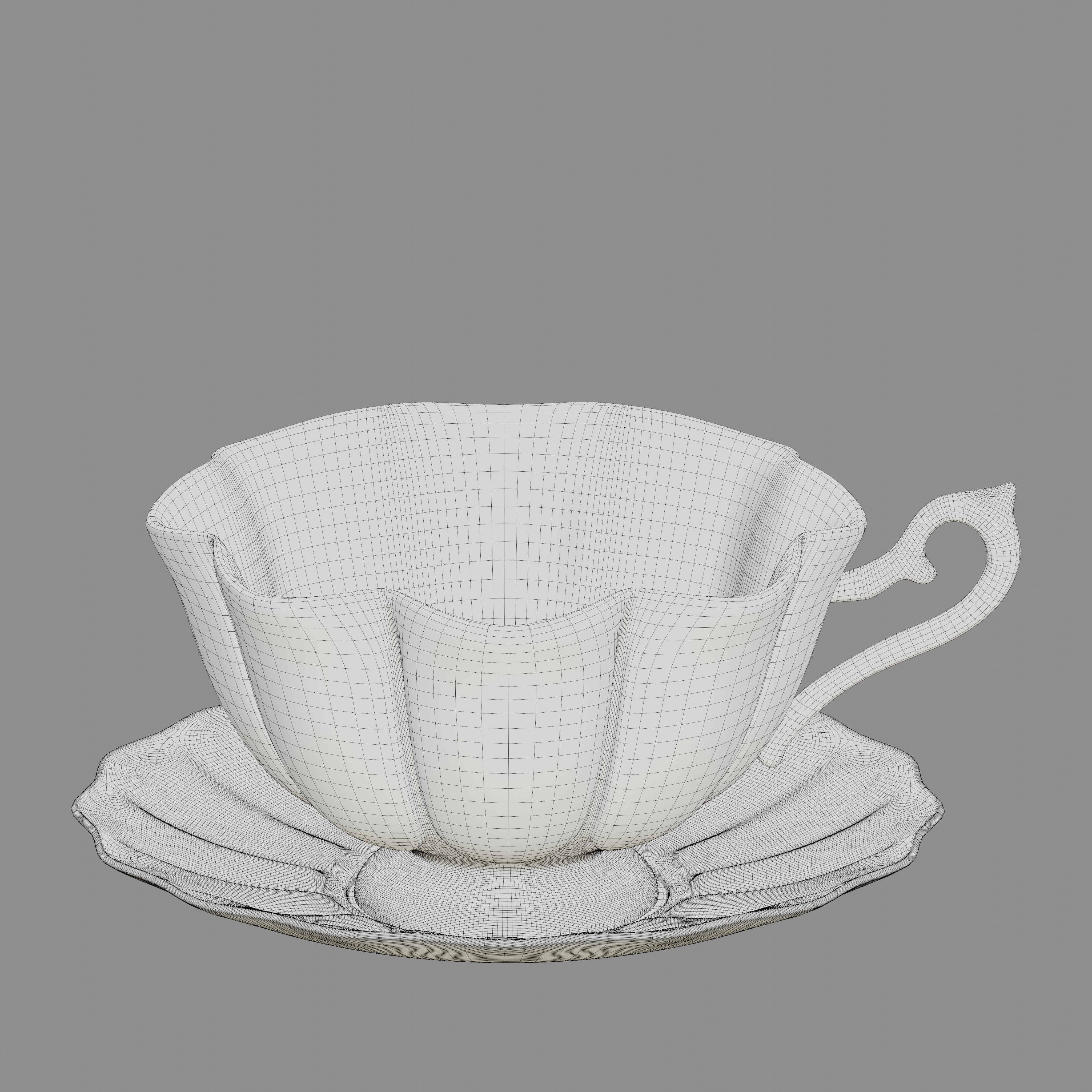Vintage Royal Cup 3D model_4
