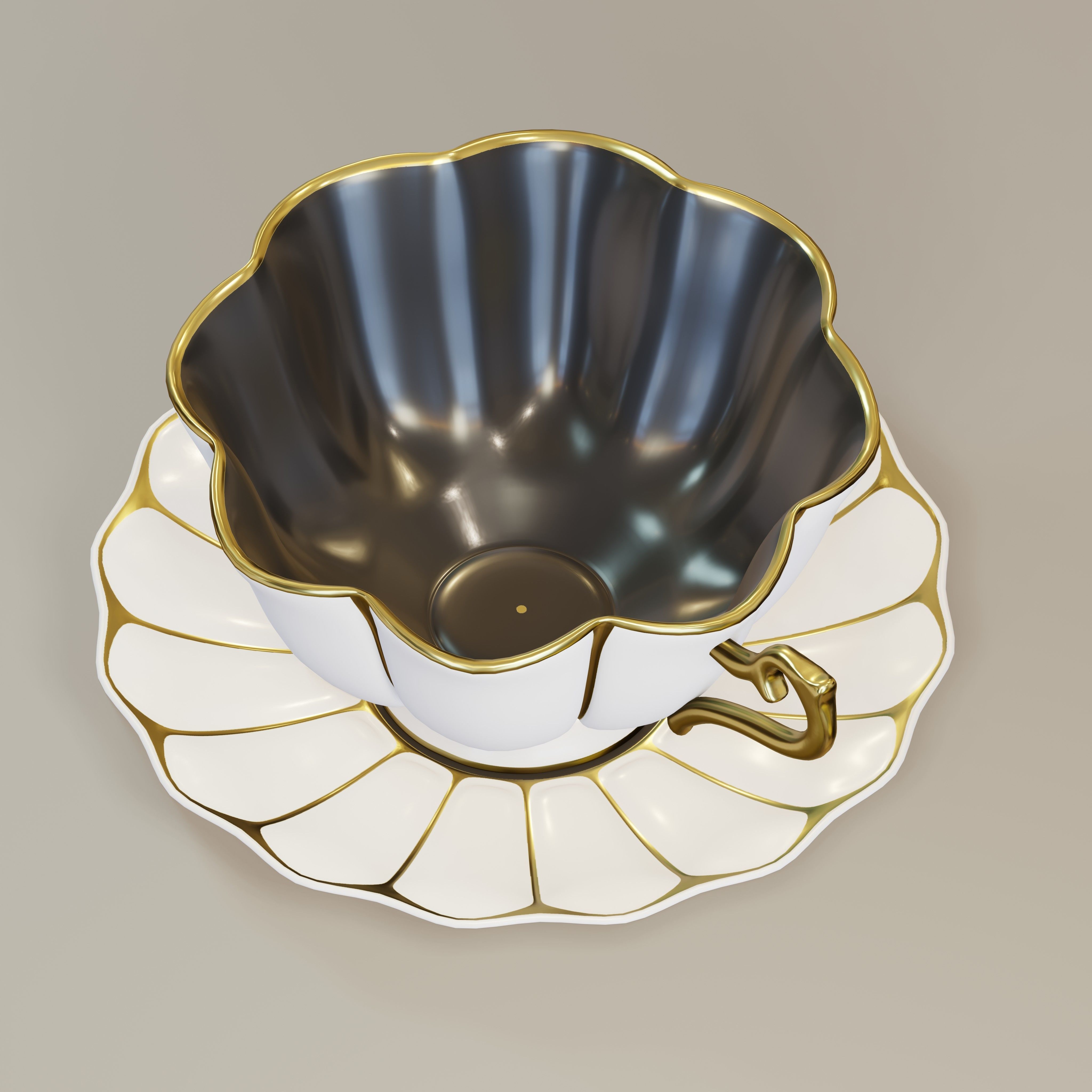 Vintage Royal Cup 3D model_1