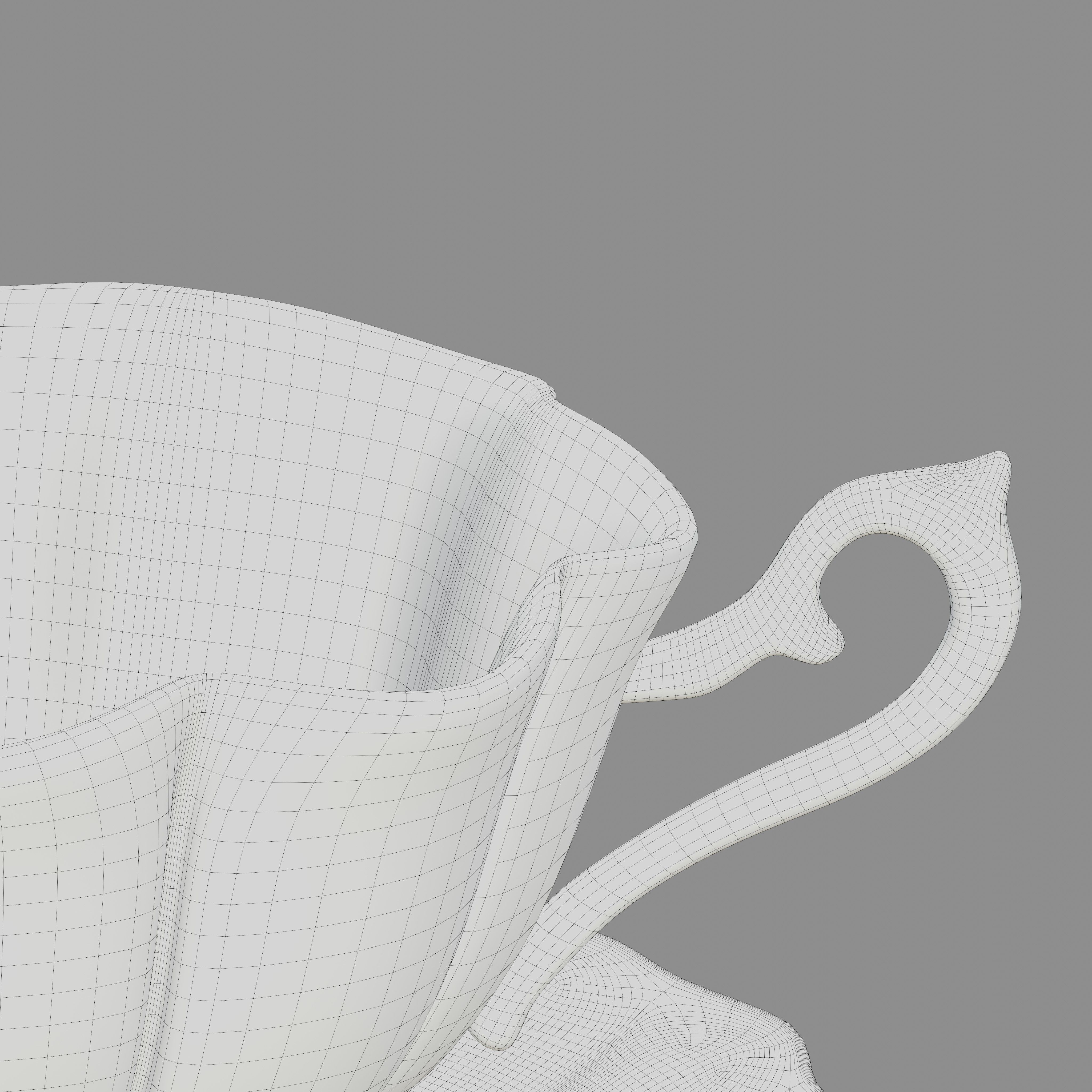 Vintage Royal Cup 3D model_6
