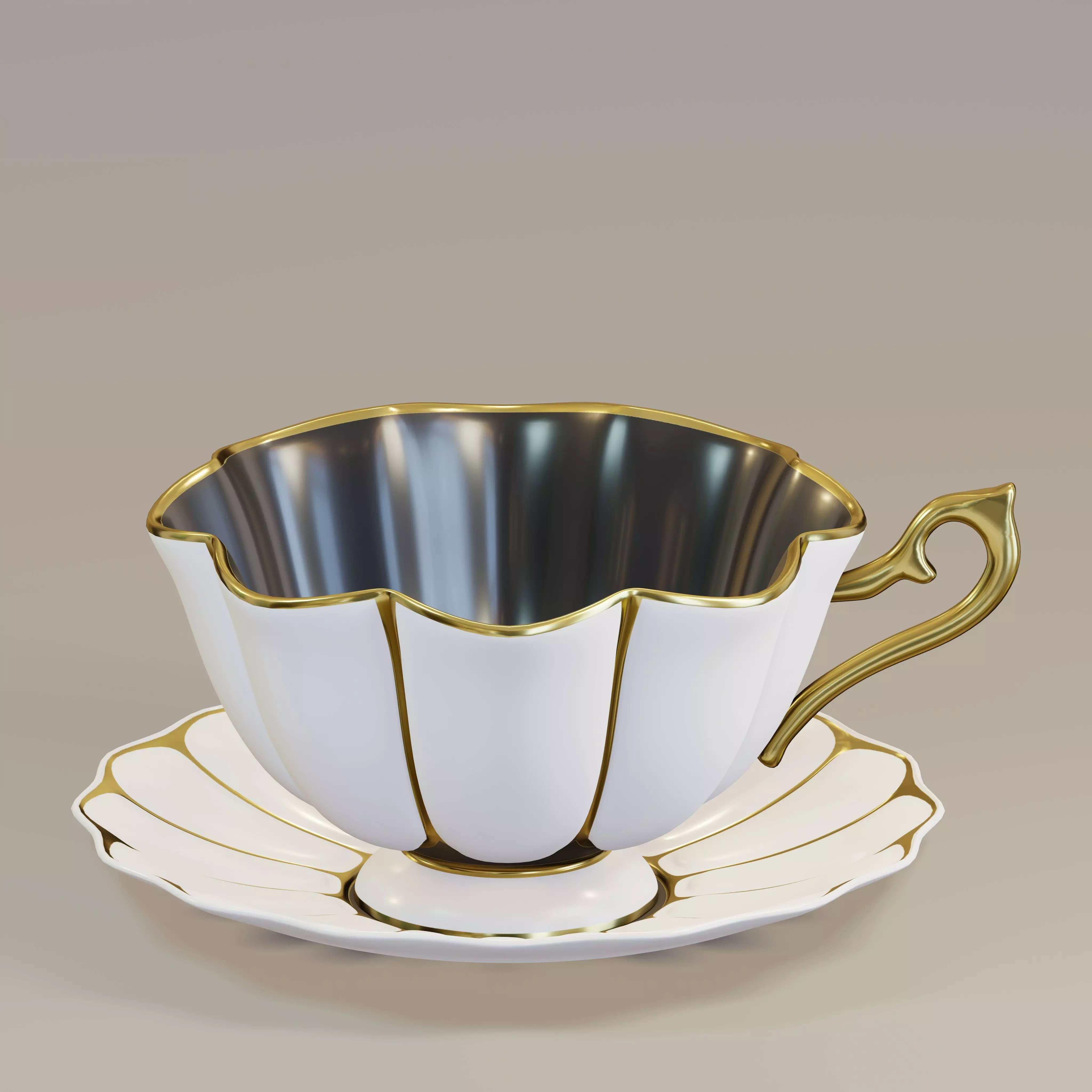 Vintage Royal Cup 3D model_0