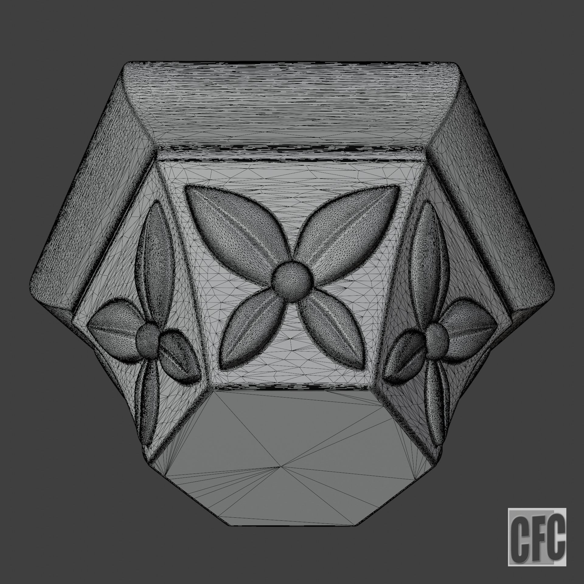 Goth Capital - 3d model for CNC - GothColumnCFC07 - capital 3D print model_5