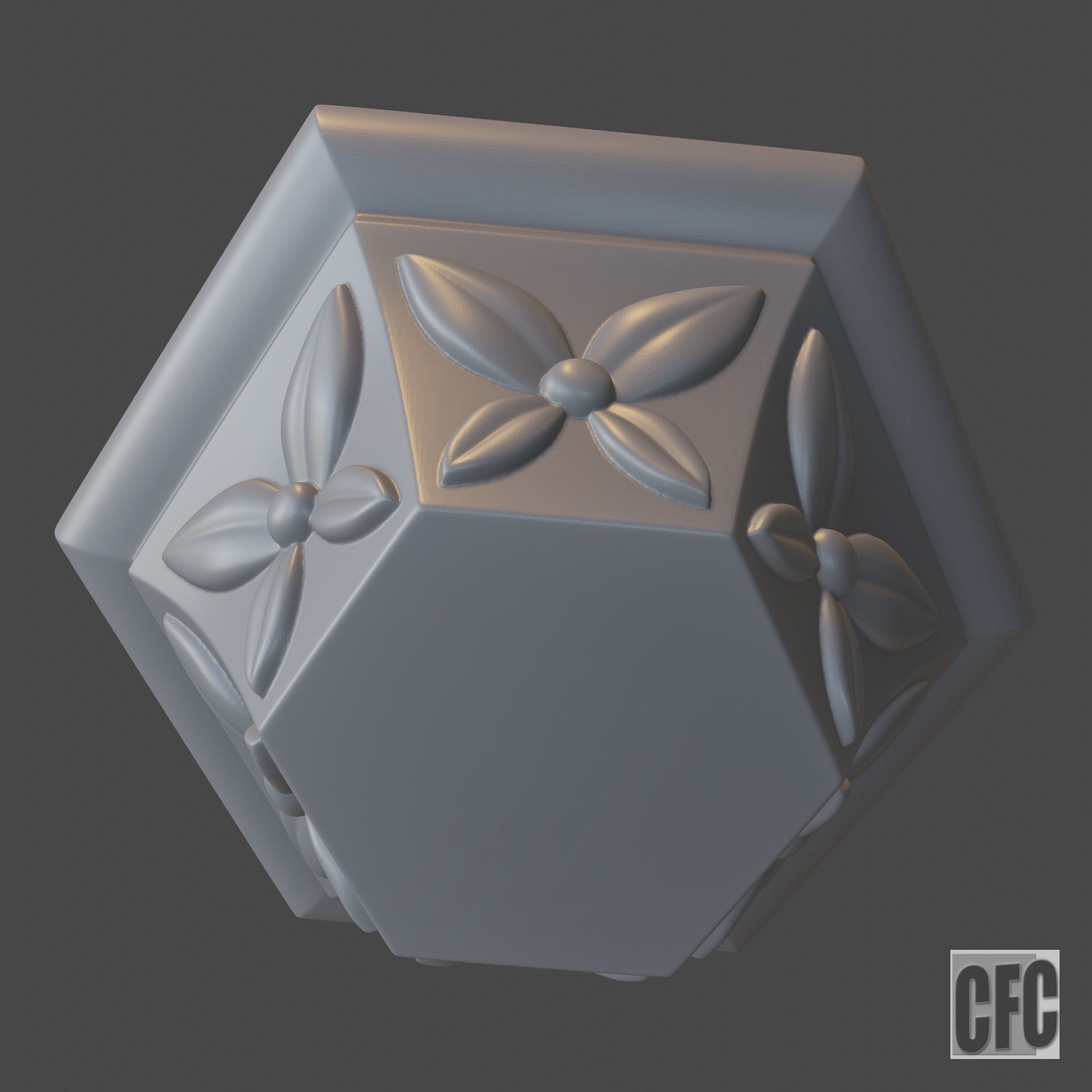 Goth Capital - 3d model for CNC - GothColumnCFC07 - capital 3D print model_10