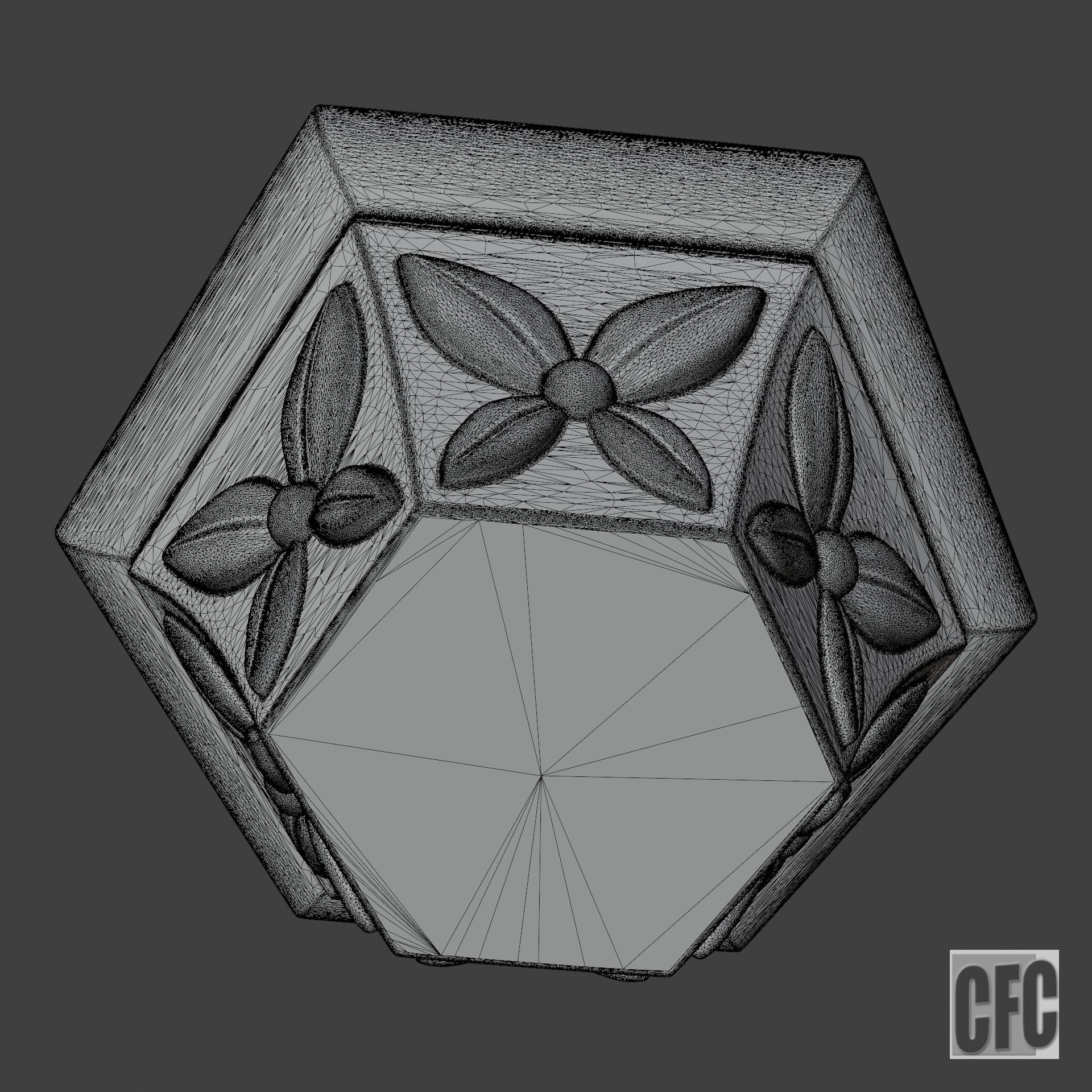 Goth Capital - 3d model for CNC - GothColumnCFC07 - capital 3D print model_9