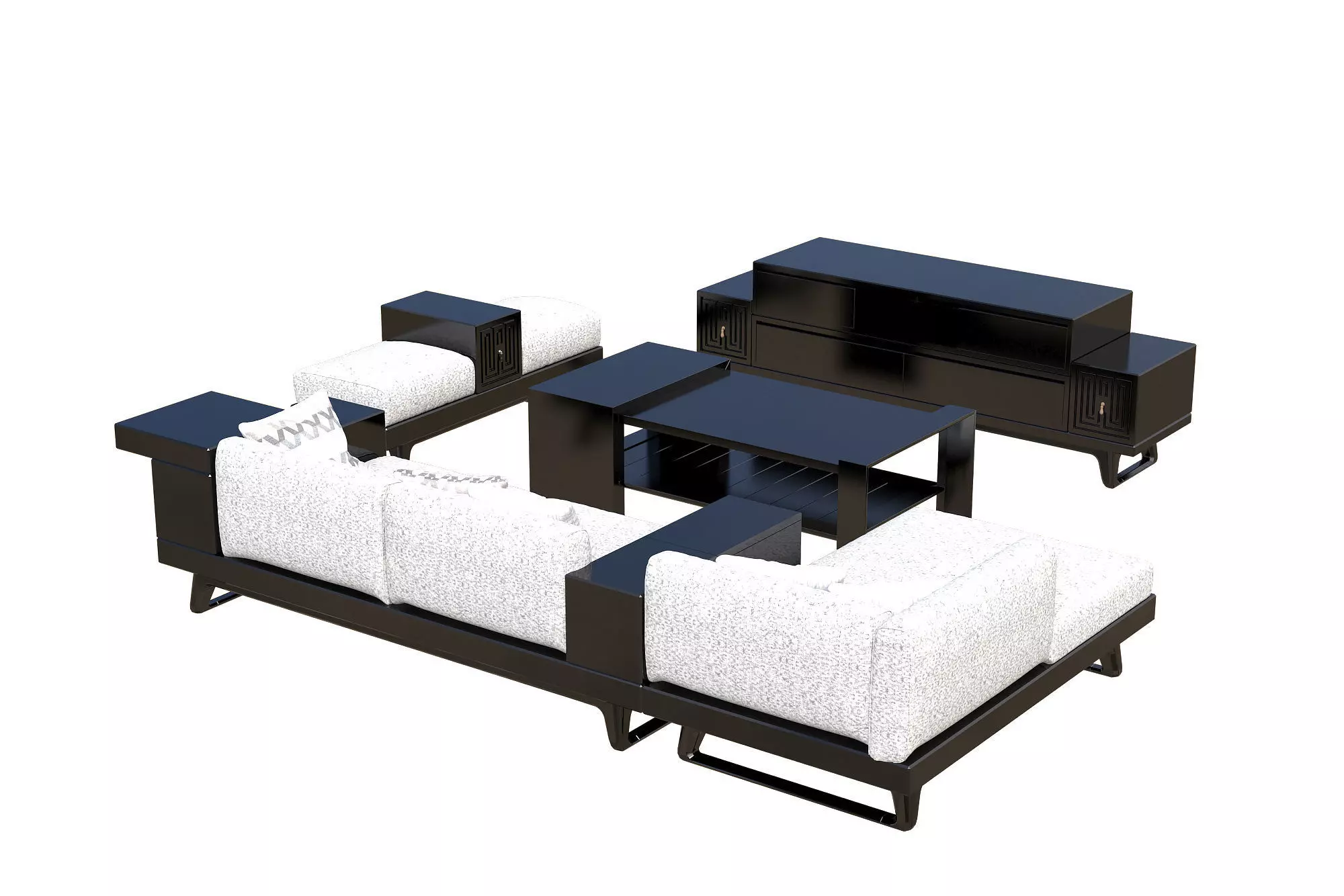 Neo classic sofa set 3 - by Mant Free 3D model