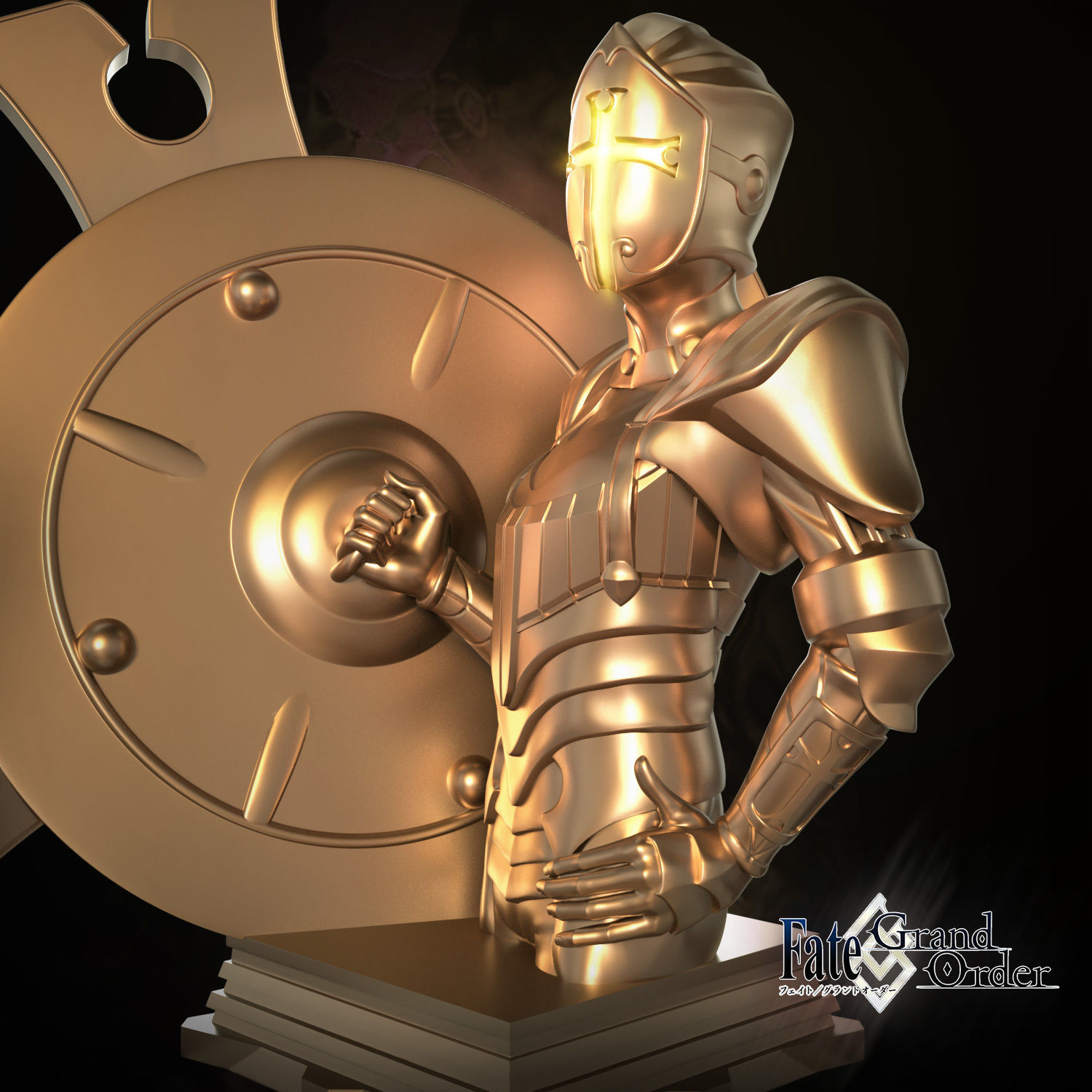 Fate GrandOrder Shielder Class Chess Piece 3D print model_2