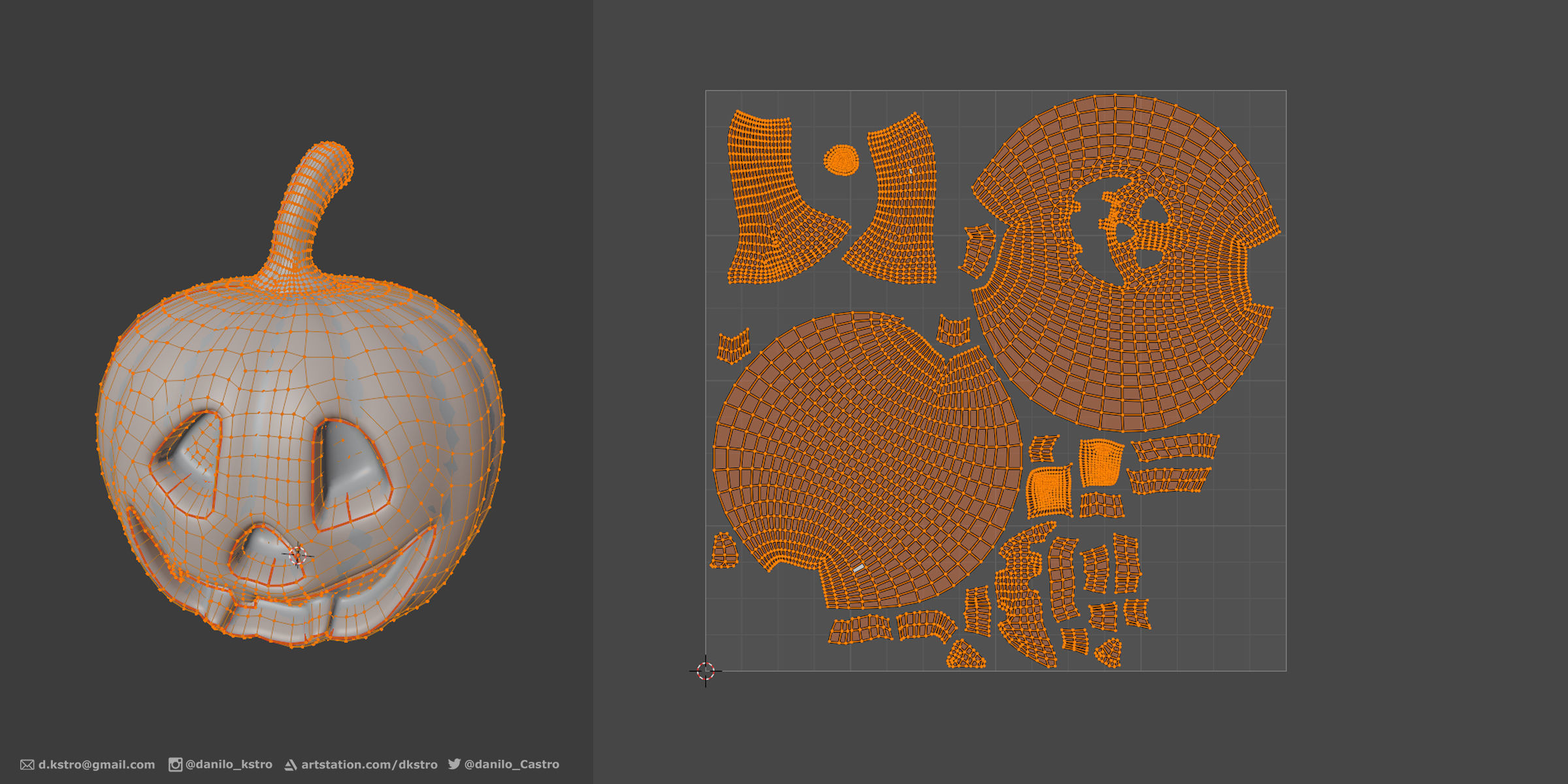 Halloween Package Low-poly 3D model_9