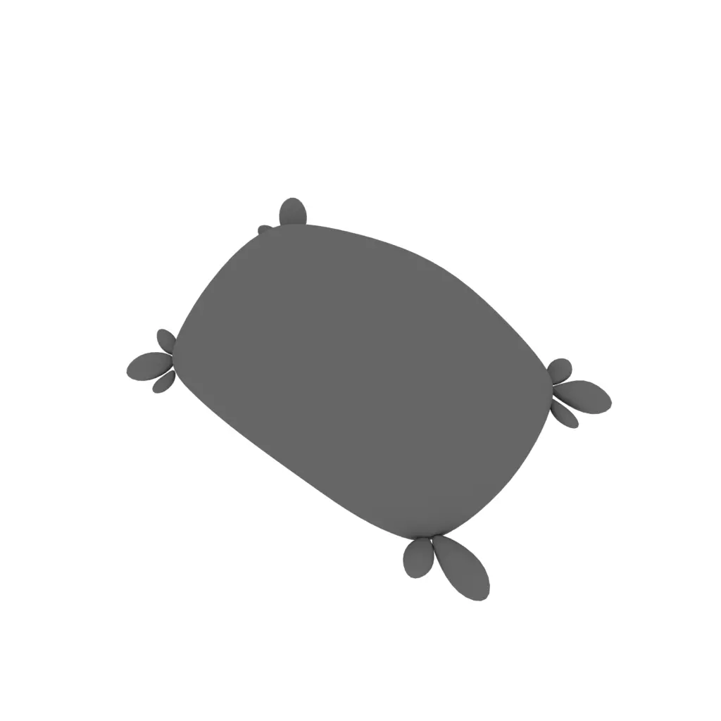 Leaf pillow 3D model_0