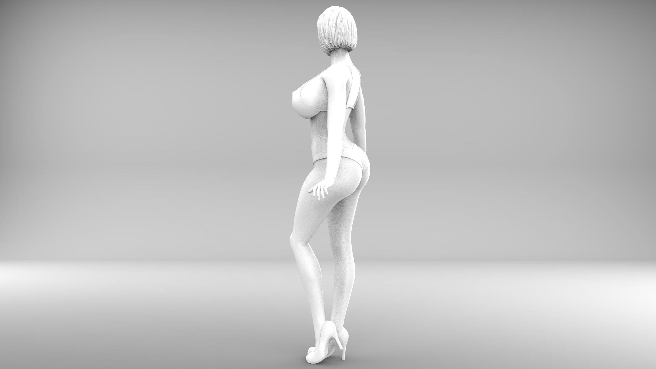 Pose N3 Attractive woman 3d print Model 3D print model_9